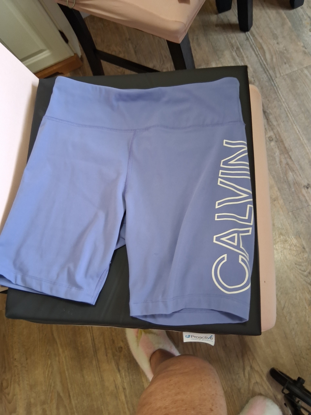 Calvin Klein Performance Periwinkle High-Waist Bike Shorts